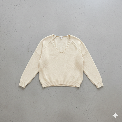 Damen Strickpullover mit V Ausschnitt | Locker & Freizeit