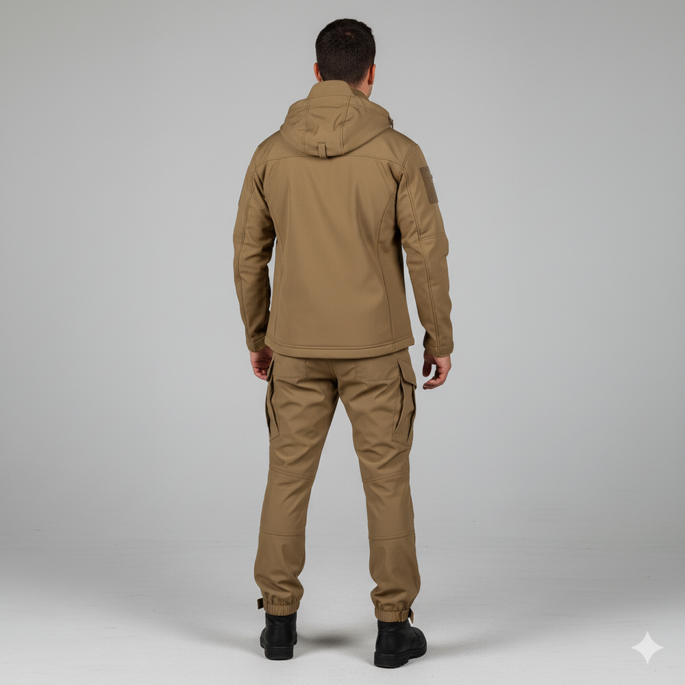 Herren Outdoor Taktikanzug mit Kapuze | Wasserabweisend & Winter