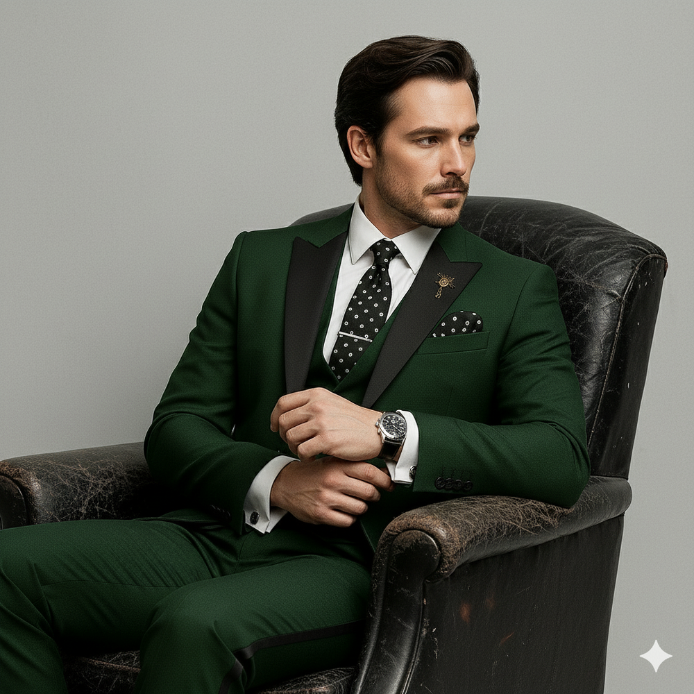 Herren 3-teiliger Anzug Slim Fit | Business Hochzeit Smoking