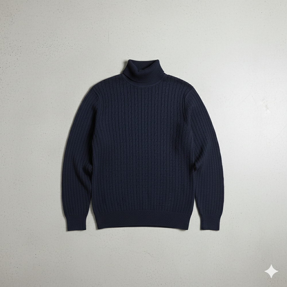 Feiner Herren Strickpullover mit Rollkragen