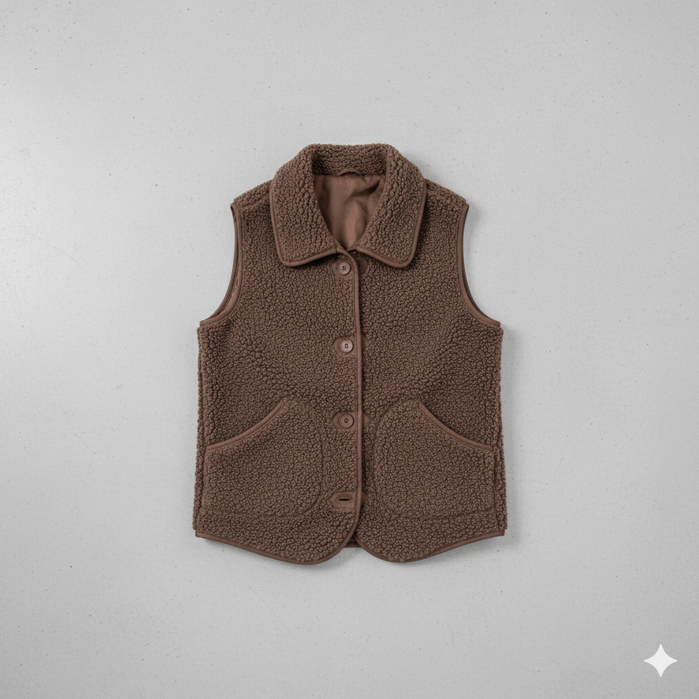 Kuschelige Damenweste mit Knöpfen | Warm für Herbst/Winter