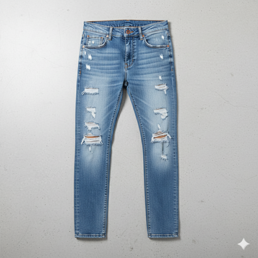 Herren Jeans Slim Fit | Modern mit Rissen & Lässig