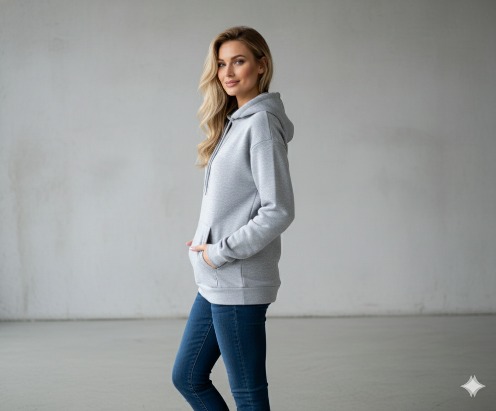 Lässiger Damen Hoodie mit Rückendruck