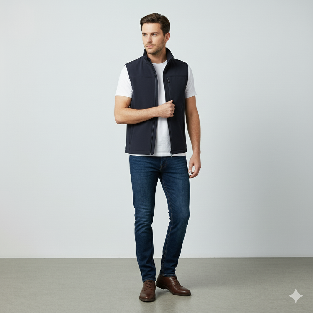 Herren Outdoor Weste mit Reißverschluss | Leicht & Atmungsaktiv