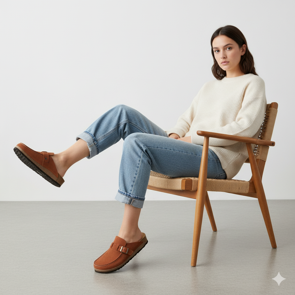 Bequeme Damen Clogs | Ergonomisches Fußbett & Rutschfeste Sohle