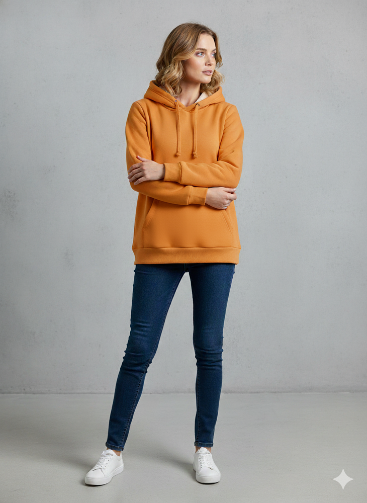 Kuscheliger Damen Hoodie mit Teddyfutter
