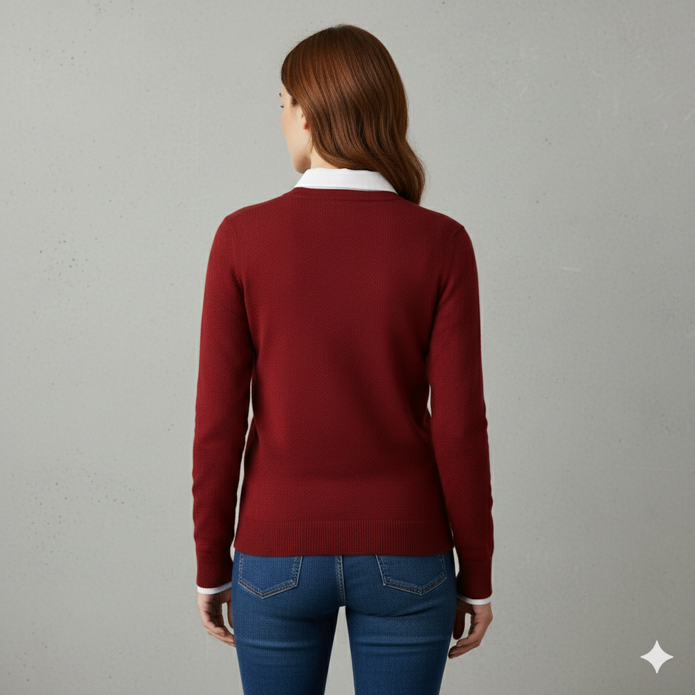 Kuscheliger Damen Strickpullover mit Rundhalsausschnitt | Winter | Elegant