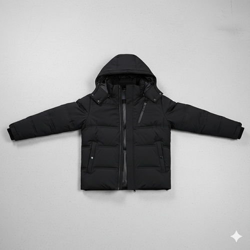 Warme Herren Daunenjacke mit Kapuze | Winter | Slim Fit