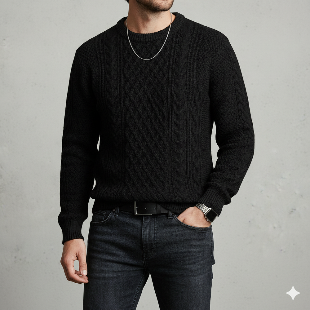 Herren Strickpullover mit Strukturmuster | Modern & Warm | Winter