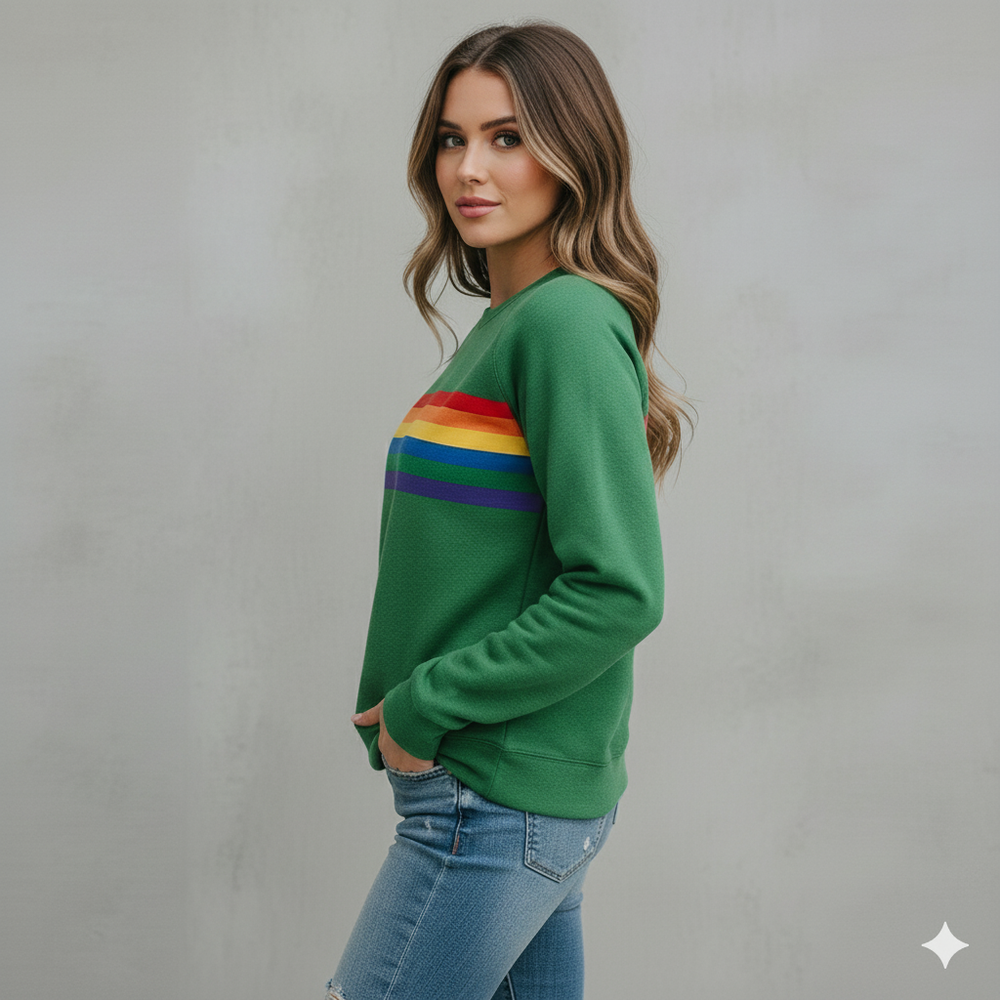 Damen Pullover mit Rundhalsausschnitt | Gestreift & Freizeit