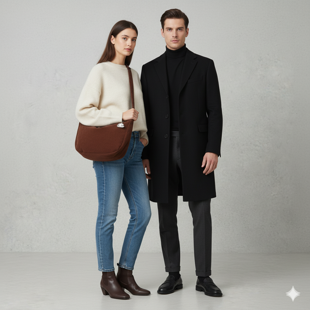 Lässige Damen Umhängetasche aus Cord | Leicht & Bequem