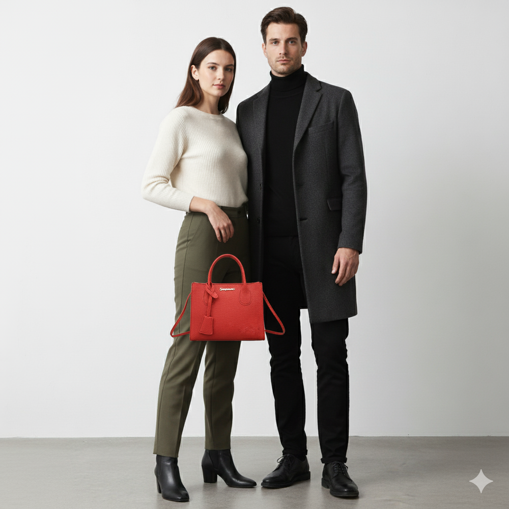 Damen Umhängetasche aus Kunstleder | Klein & Elegant