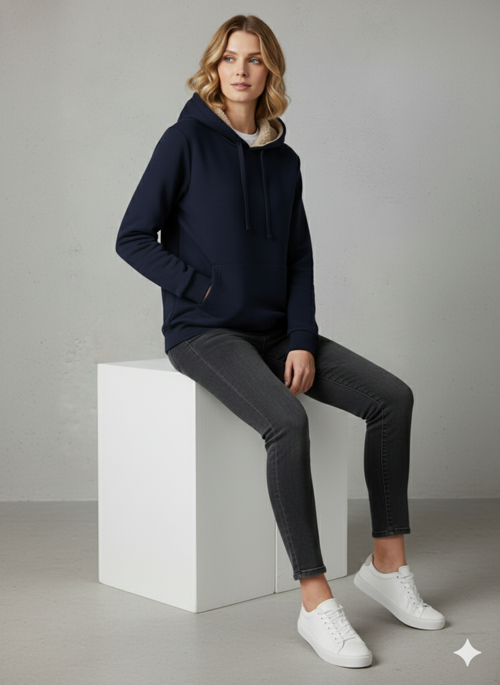 Kuscheliger Damen Hoodie mit Teddyfutter