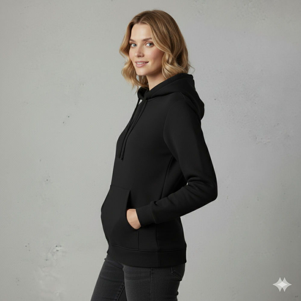 Lässiger Damen Hoodie mit Rückendruck
