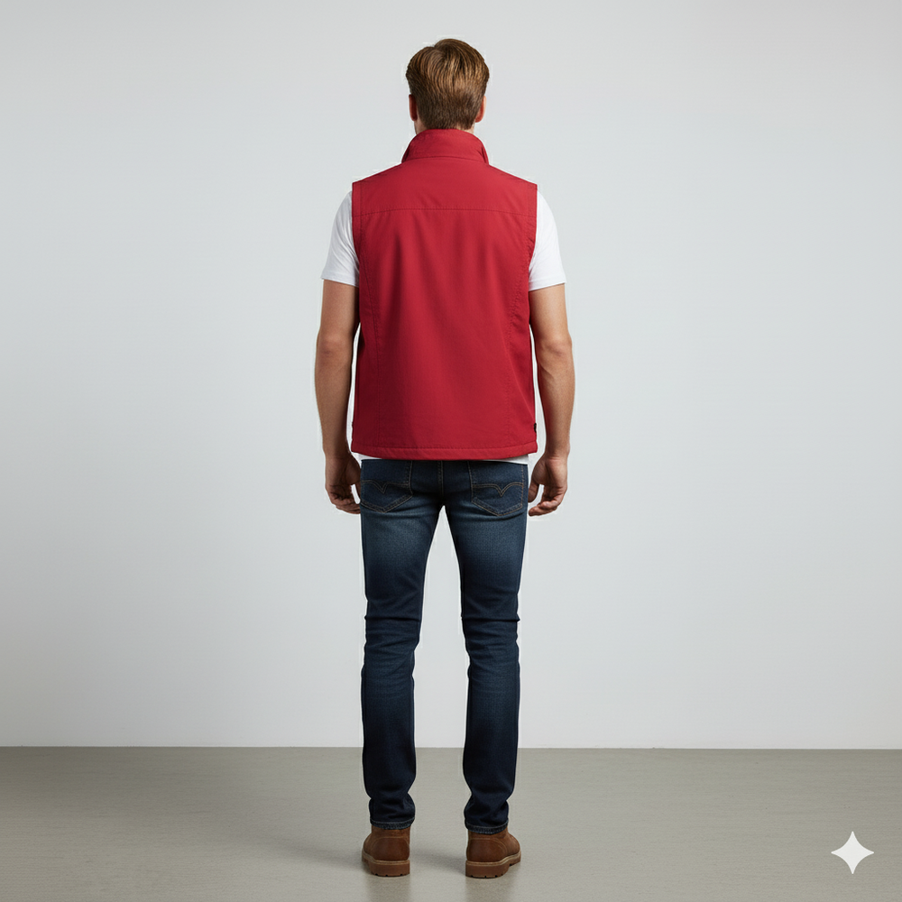 Herren Freizeitweste mit Reißverschluss | Leicht & Atmungsaktiv | Herbst