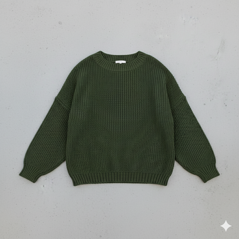 Locker gestrickter Damenpullover | Oversize & Freizeit