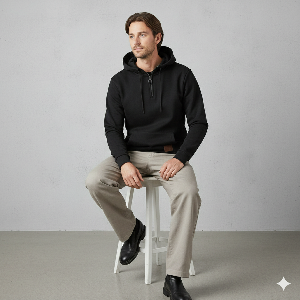 Herren Hoodie mit Reißverschluss | Warm & Bequem | Winter