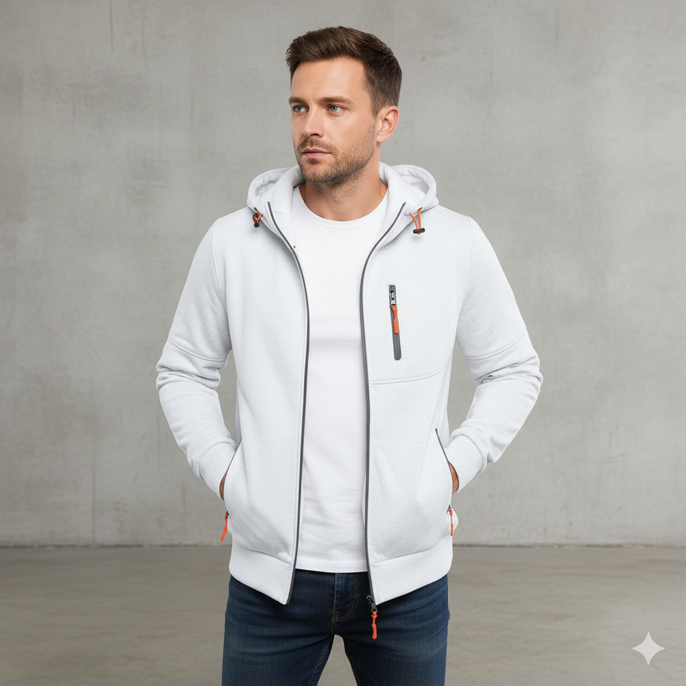 Fleecejacke für Herren mit Kapuze | Warm & Bequem | Herbst