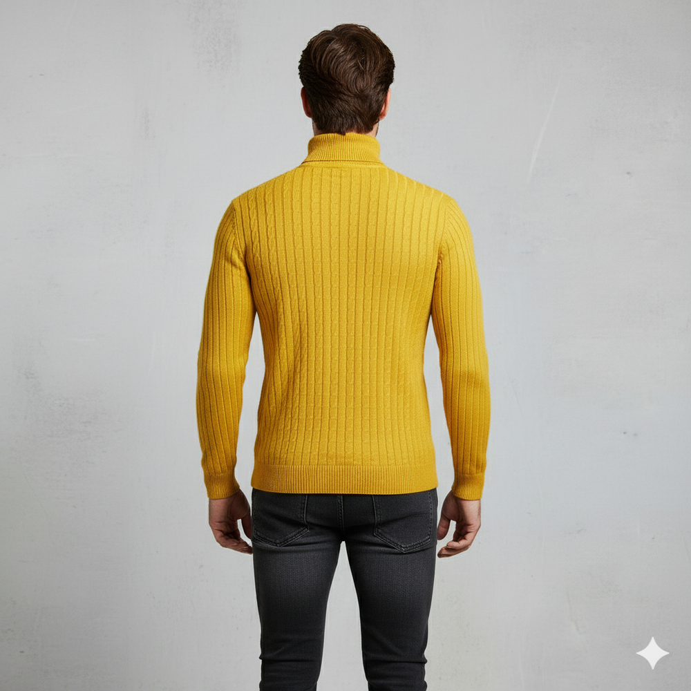 Feiner Herren Strickpullover mit Rollkragen