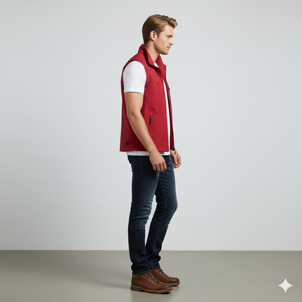 Herren Freizeitweste mit Reißverschluss | Leicht & Atmungsaktiv | Herbst