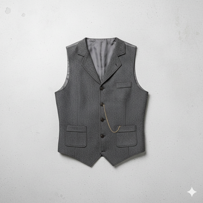 Herren Weste mit Fischgrätenmuster | Elegant & Modern | Herbst/Winter