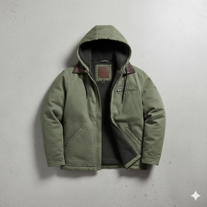 Warme Herren Kapuzenjacke mit Fleecefutter | Herbst Winter