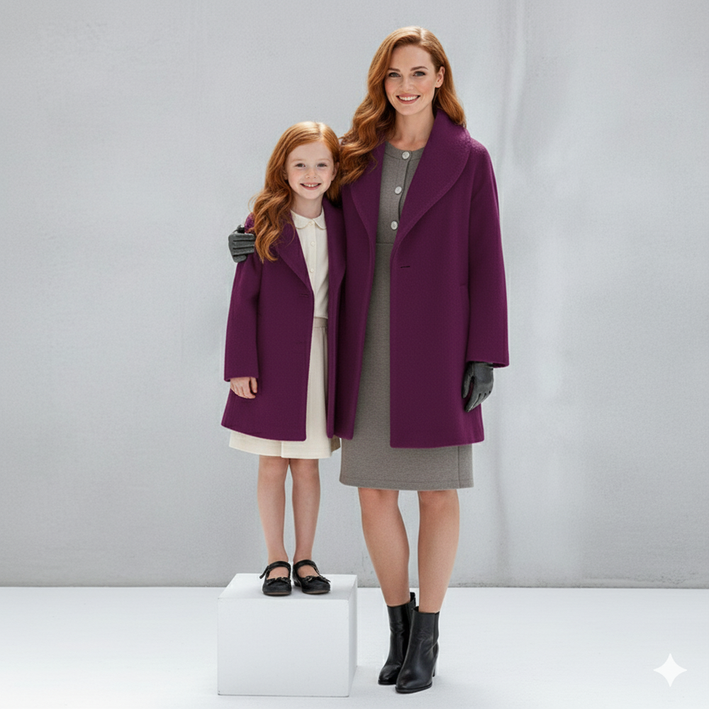 Damen Wollmantel Figurbetont Elegant | Stehkragen | Herbst Winter