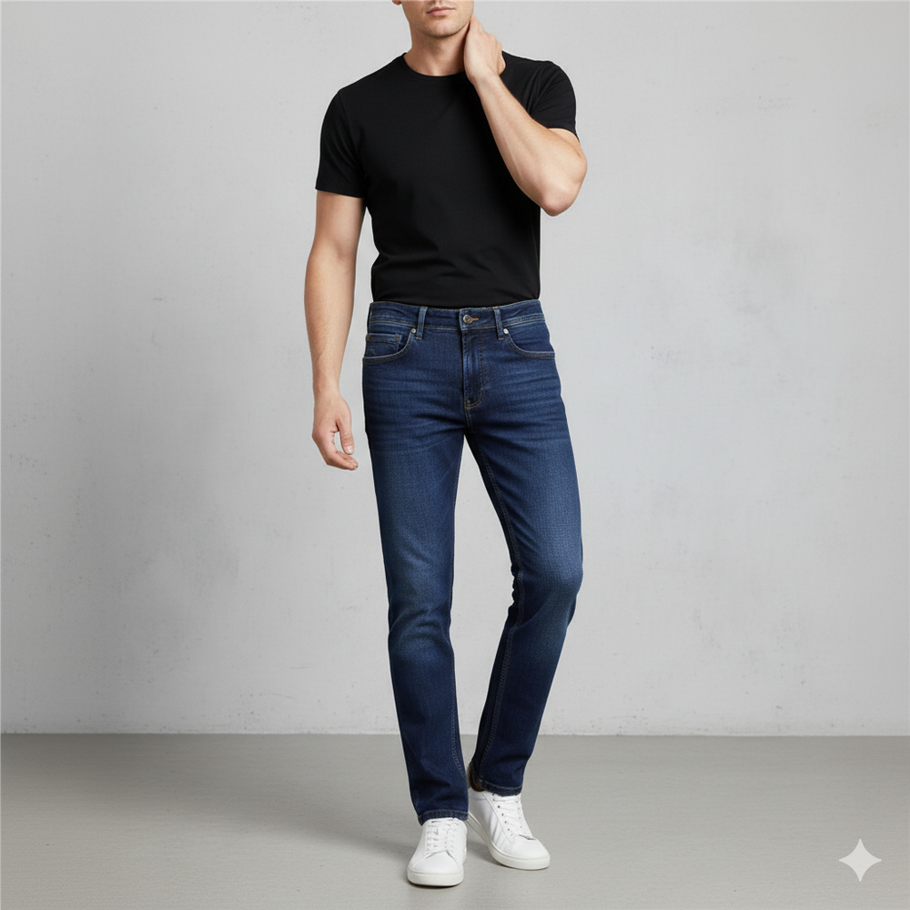 Herren Jeans Regular Fit | Bequem & Elastisch für Alltag & Business