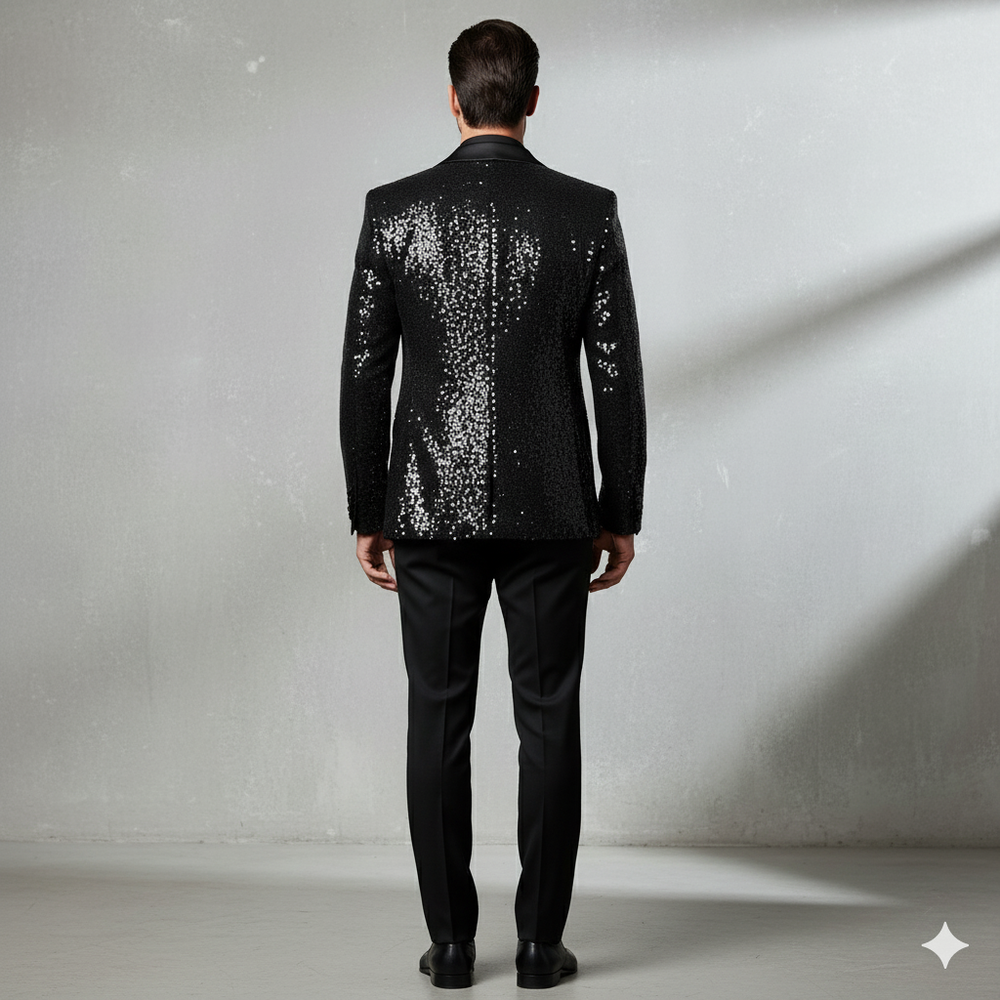 Herren Sakko mit Pailletten | Festlich & Elegant | Slim Fit