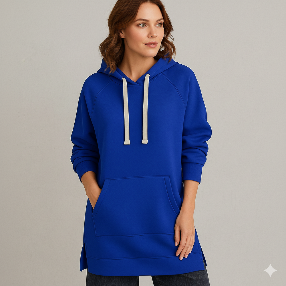 Lässiges Damen Hoodie Kleid mit Kordelzug | Bequem für Freizeit