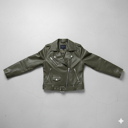 Damen Bikerjacke aus Veganleder | Kurz & Modern | Herbst