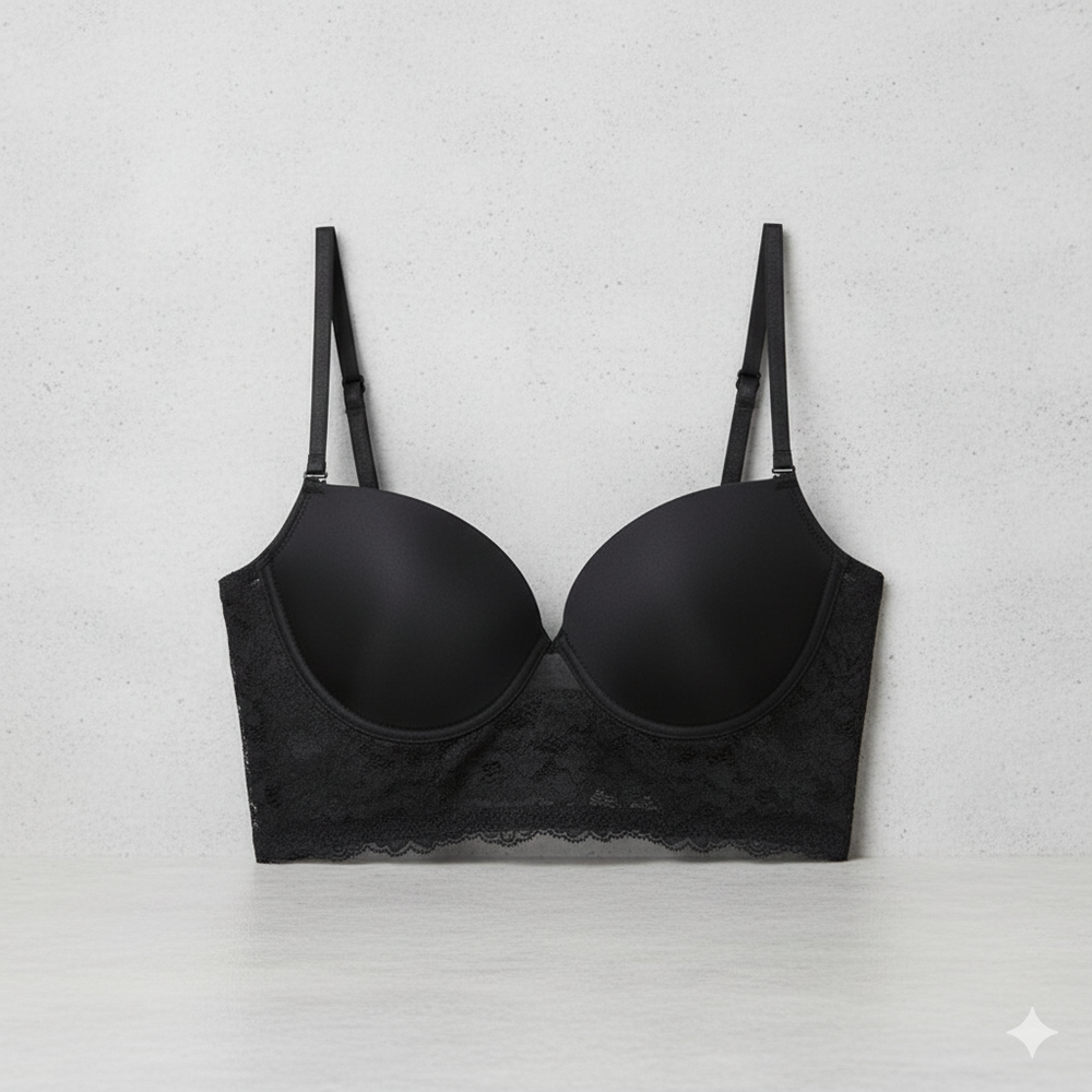 Damen BH rückenfrei mit Glanz | Unsichtbarer Halt