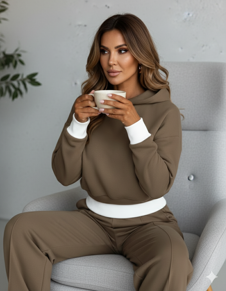 Damen Hoodie mit Kapuze | Zweiteilig & Freizeit