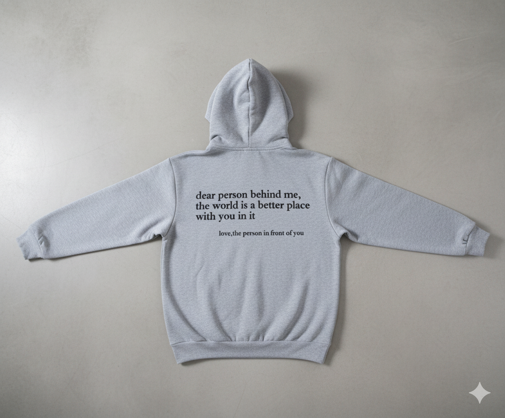 Lässiger Damen Hoodie mit Rückendruck