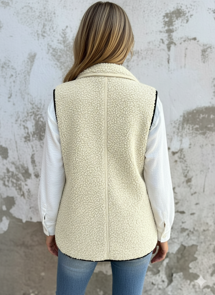 Kuschelige Damenweste mit Knöpfen | Warm für Herbst/Winter