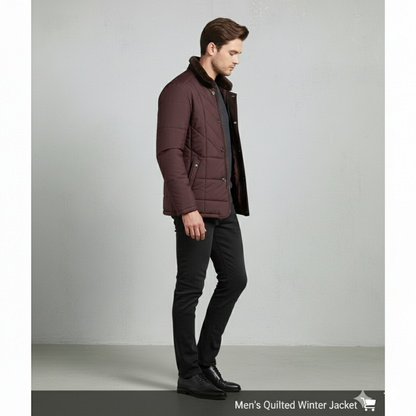 Elegante Herren Steppjacke mit Stehkragen | Warm | Winter