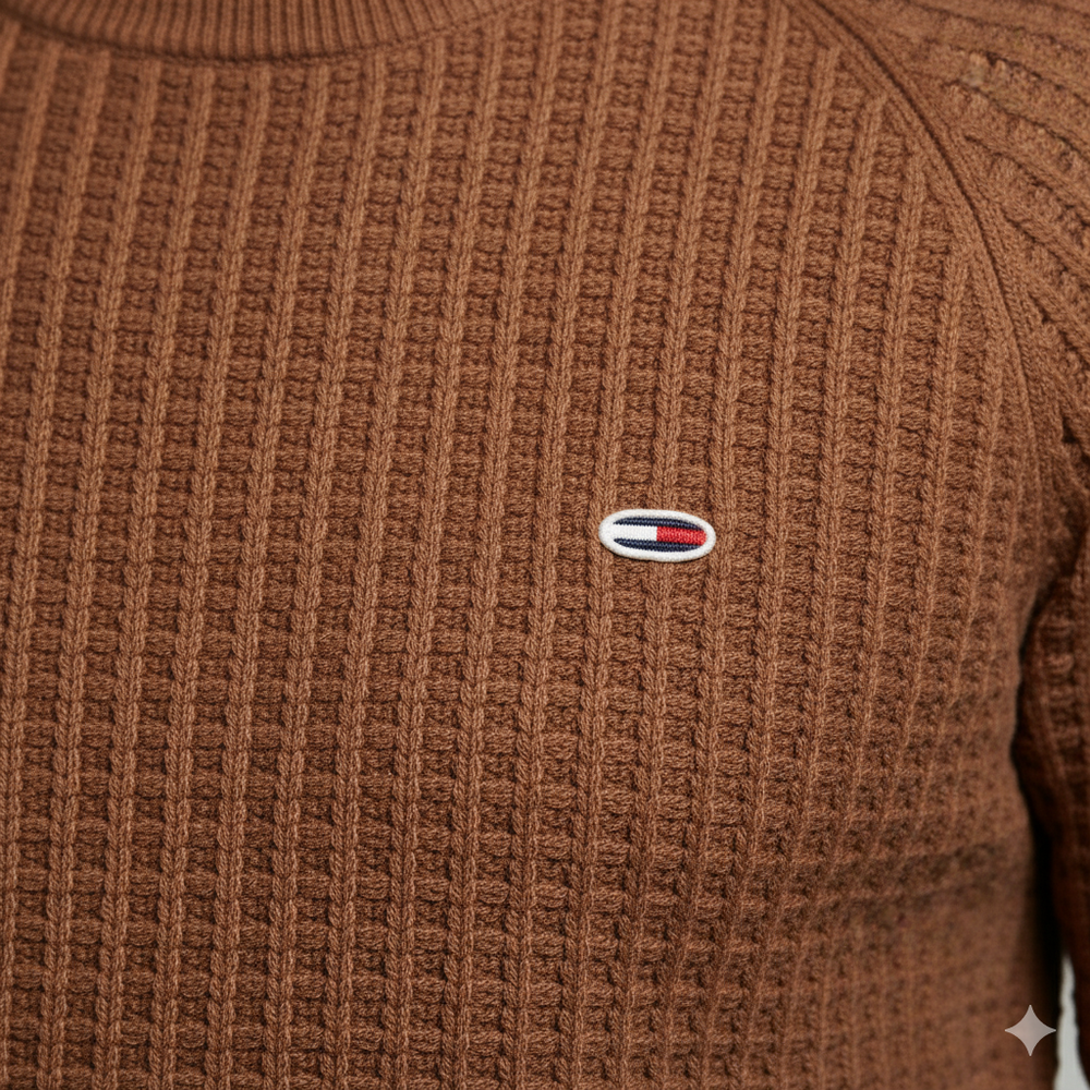 Herren Baumwollpullover mit Karomuster | Modern & Bequem
