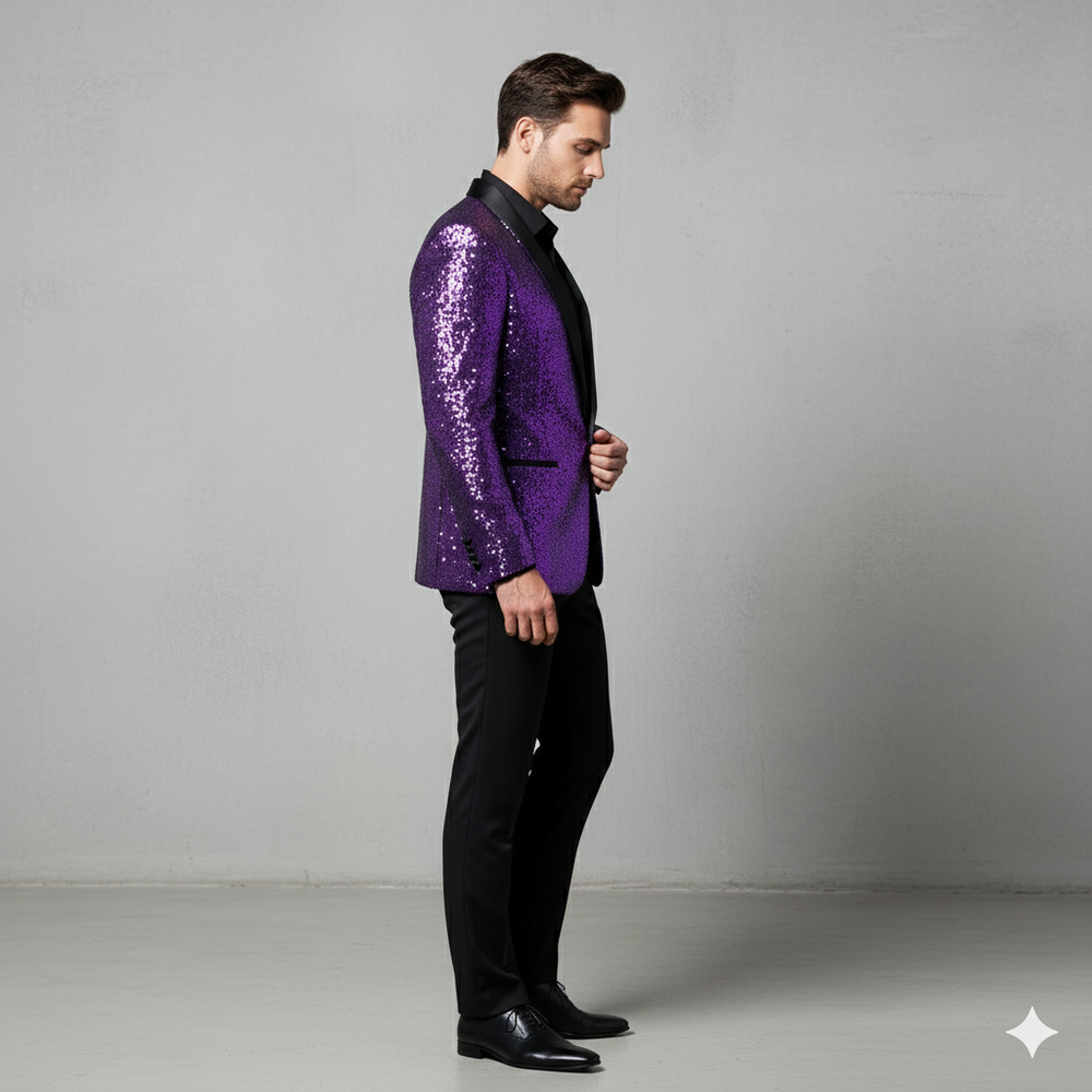 Herren Sakko mit Pailletten | Festlich & Elegant | Slim Fit
