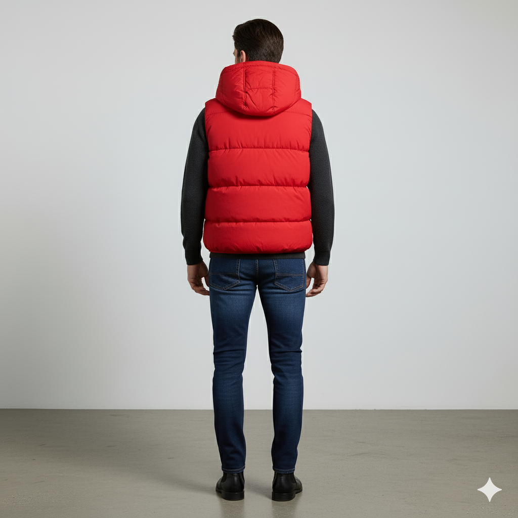 Herren Steppweste mit Kapuze | Warm & Bequem | Herbst/Winter