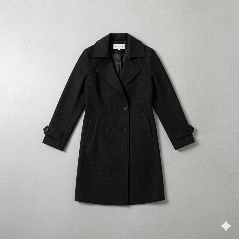 Damen Wollmantel mit Reverskragen | Elegant & Mittellang | Herbst/Winter