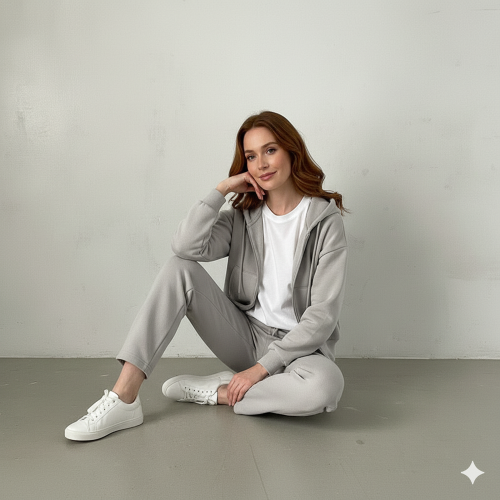 Kurz geschnittener Damen Hoodie mit Reißverschluss