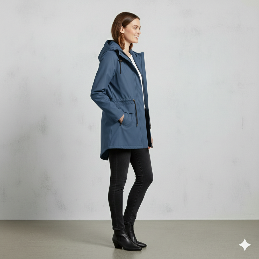 Damen Regenjacke mit Kapuze | Leicht & Wasserdicht | Übergang