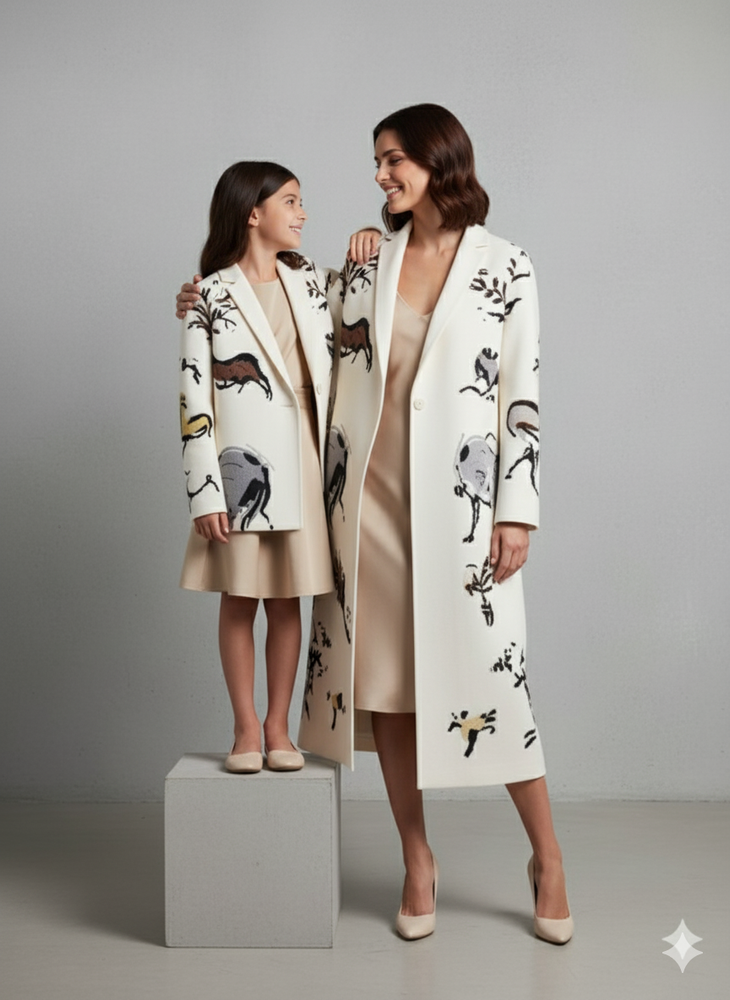 Damen Wollmantel mit Karomuster | Oversize & Warm | Winter