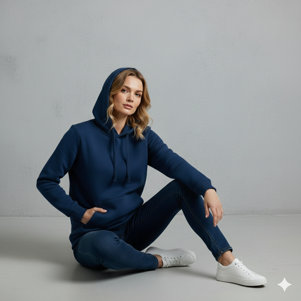 Lässiger Damen Hoodie mit Rückendruck