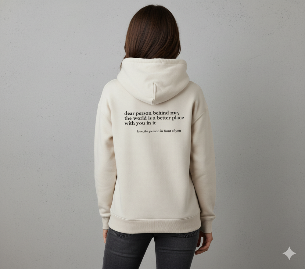Lässiger Damen Hoodie mit Rückendruck