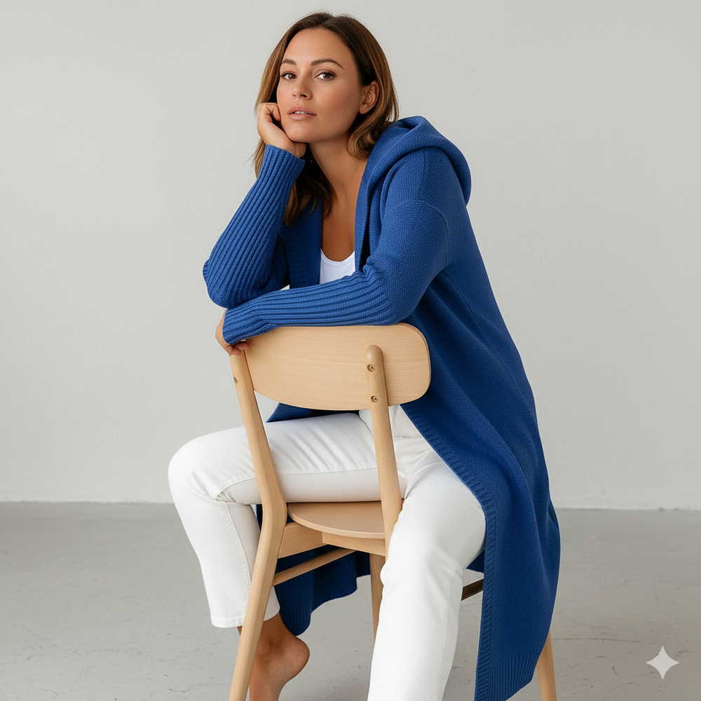 Damen Strickjacke mit Kapuze | Lässig & Übergang