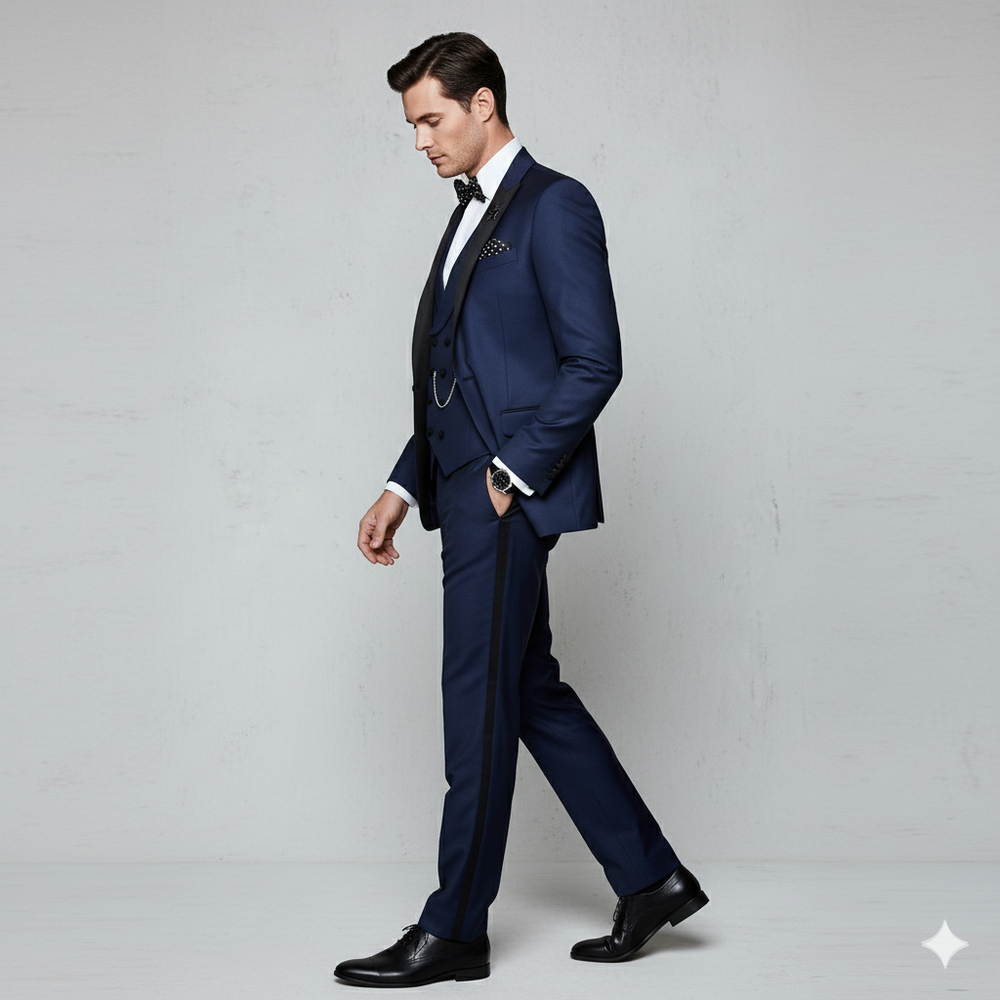 Herren 3-teiliger Anzug Slim Fit | Business Hochzeit Smoking