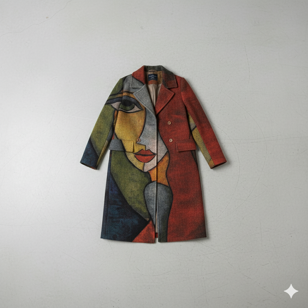 Damen Wollmantel mit Karomuster | Oversize & Warm | Winter