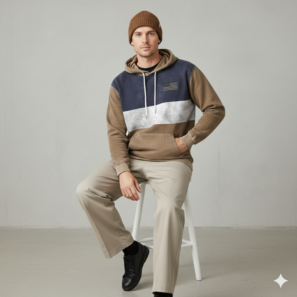 Herren Hoodie mit Muster | Lässig & Warm | Herbst/Winter