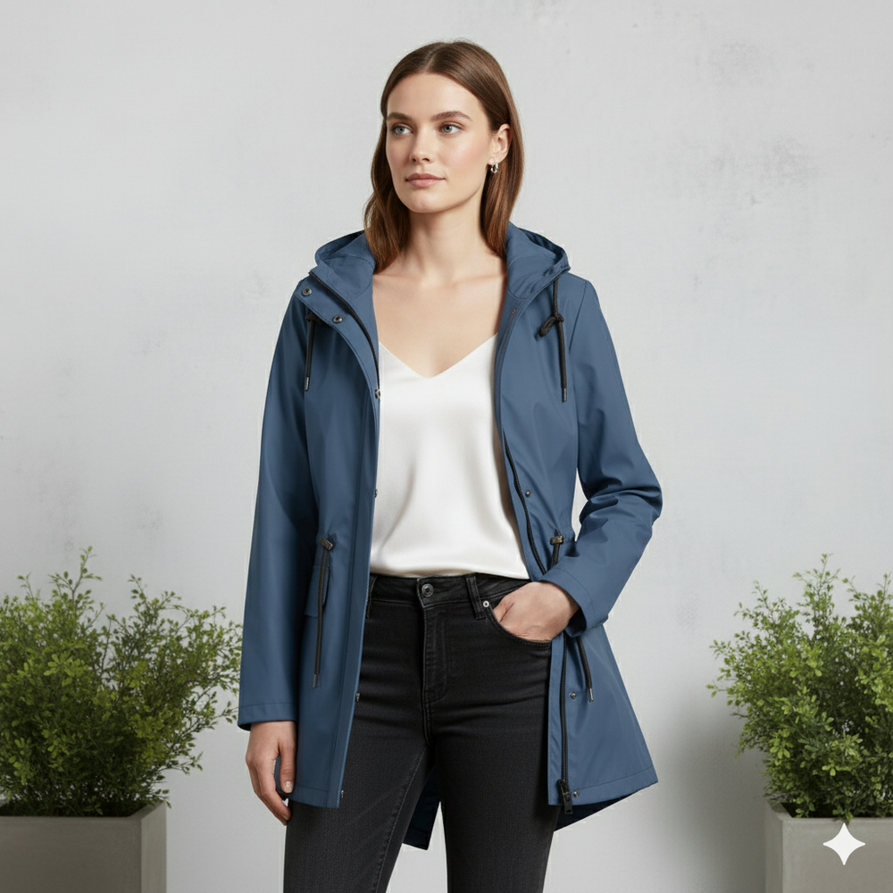 Damen Regenjacke mit Kapuze | Leicht & Wasserdicht | Übergang